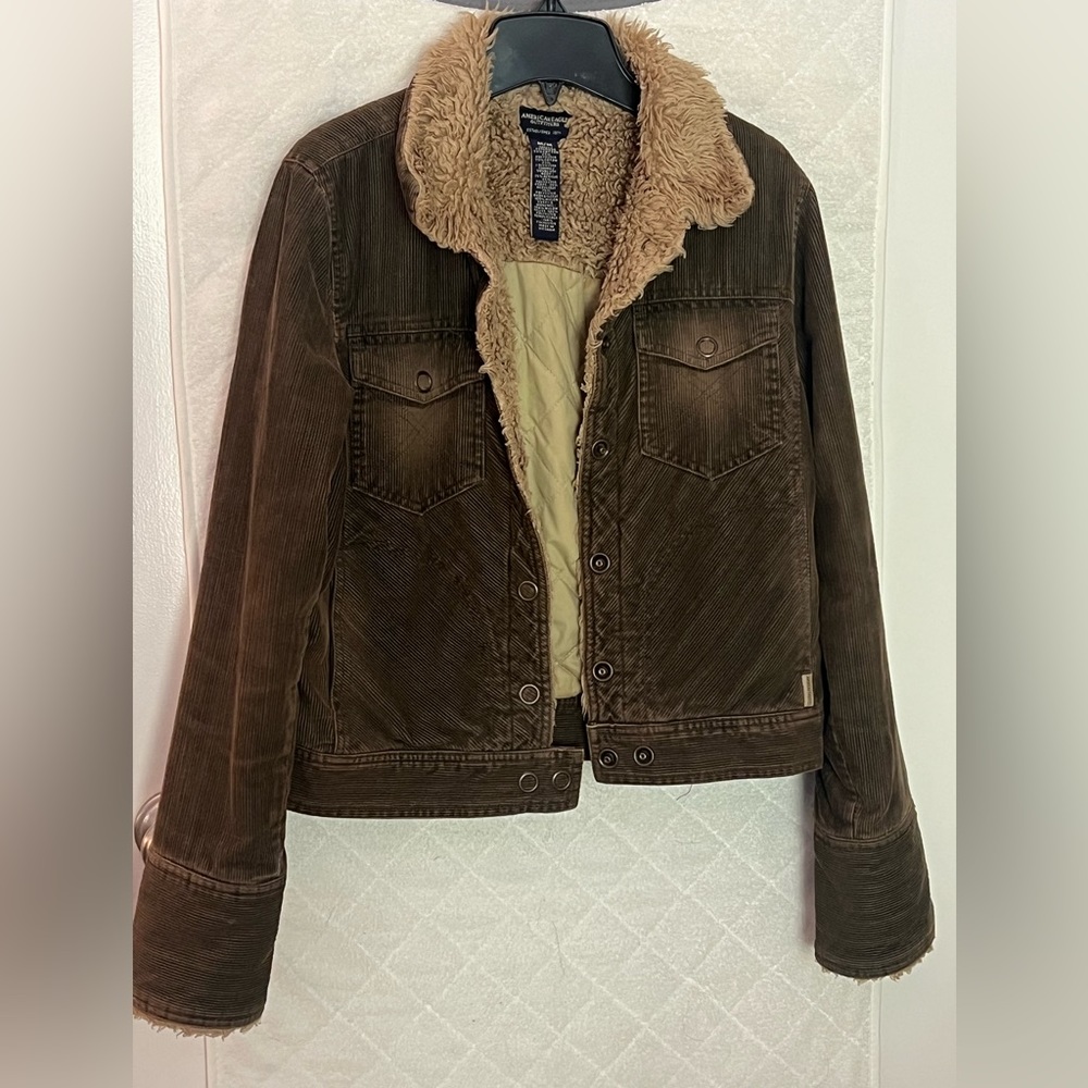 COPY - American Eagle brown corduroy jacket.